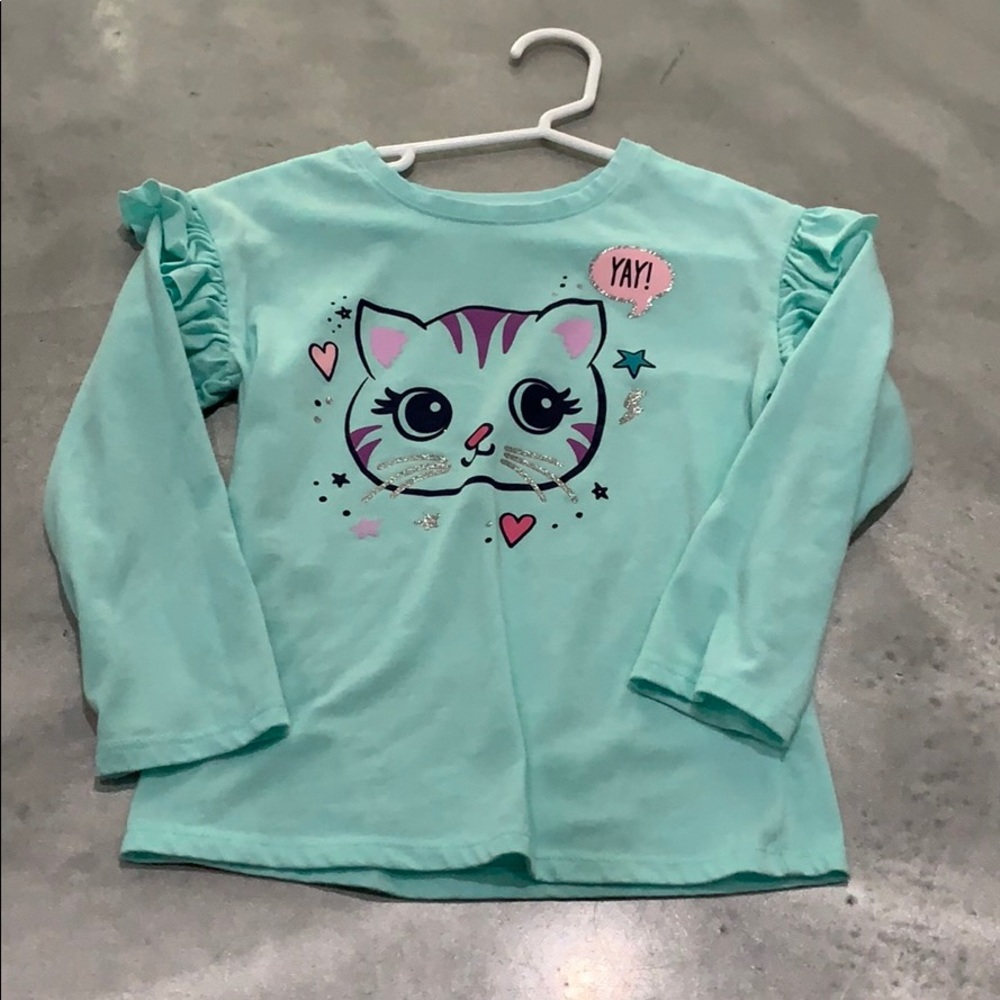 Girls 5t Ruffle Shirt